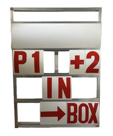 Boxentafel 4 reihig GP (Wei&szlig;/Rot)