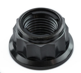 Pro-Bolt Titan Kettenrad Mutter M10x(1.00mm) Bi-Hex (Schwarz)