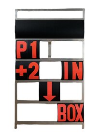 Boxentafel 5 reihig GPXL (schwarz/fluorrot)