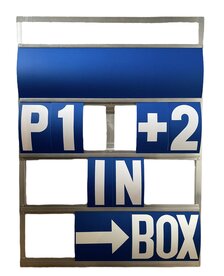 Boxentafel 4 reihig GP (blau/wei&szlig;)