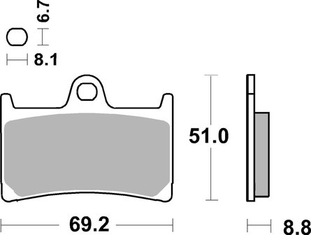 SBS 634DS-1 Bremsbel&auml;ge 