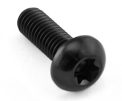 Pro-Bolt Halbrundkopfschraube aus Titan M5x(0.80mm)x15mm Innensechsrund (Schwarz)