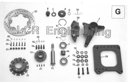 LCR conical washer set sidecar wheel (G14 + G15)
