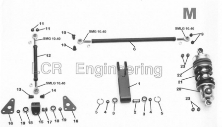 LCR tie rod bar (M6)