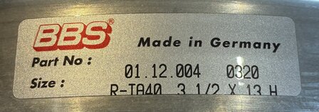 BBS Felgenbett aussen 3.5 x 13'' B-Ware (2)