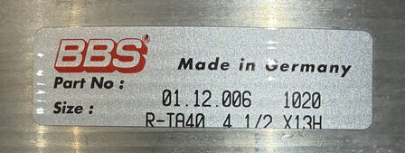 BBS Felgenbett aussen 4.5 x 13'' B-Ware (1)