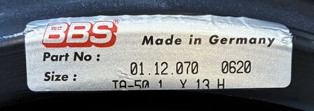 BBS Felgenbett aussen 1.0 x 13'' Schwarz B-Ware (1)