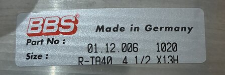 BBS Felgenbett aussen 4.5 x 13'' B-Ware (2)