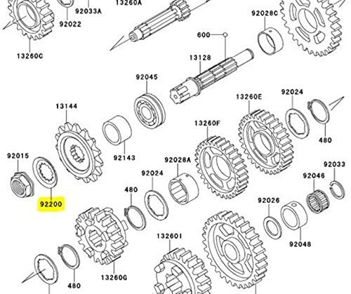 Kawasaki OEM Front Sprocket Washer 92200-1065