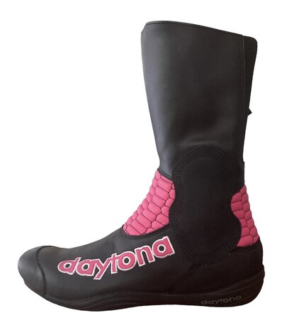 Daytona seitenwagen stiefel (Schwarz/Rosa)