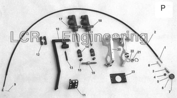 Sidecarshop Bremspedal teil LCR (P12)