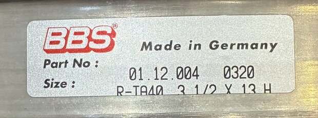 BBS Felgenbett aussen 3.5 x 13'' B-Ware (1)