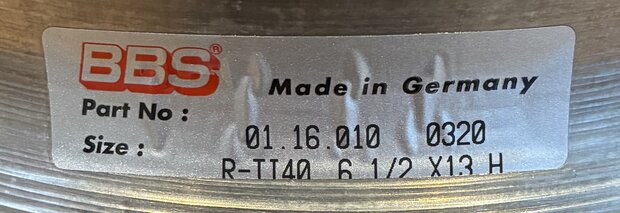 BBS Felgenbett innen 6.5 x 13'' B-Ware (1)