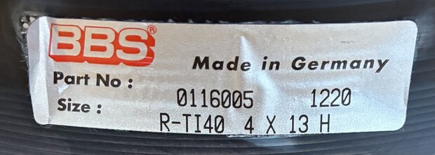 BBS Felgenbett innen 4.0 x 13'' Schwarz gebraucht (1)