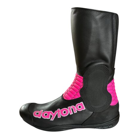 Daytona seitenwagen stiefel (Schwarz/Neonpink)