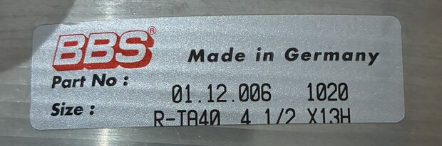 BBS Felgenbett aussen 4.5 x 13'' B-Ware (2)