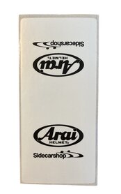 Sidecarshop Arai tear off Aufkleber Weiß (10 Stück)