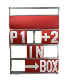 Boxentafel 4 reihig GP (Rot/Weiß)