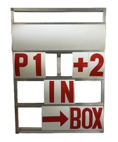 Boxentafel 4 reihig GP (Weiß/Rot)