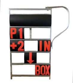 Boxentafel 5 reihig GPXL mit Bügel (Schwarz/Fluorrot)