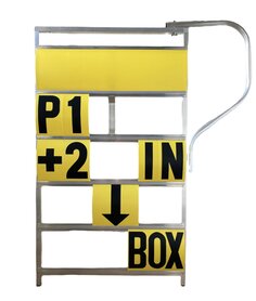 Boxentafel 5 reihig GPXL mit Bügel (Gelb/Schwarz)